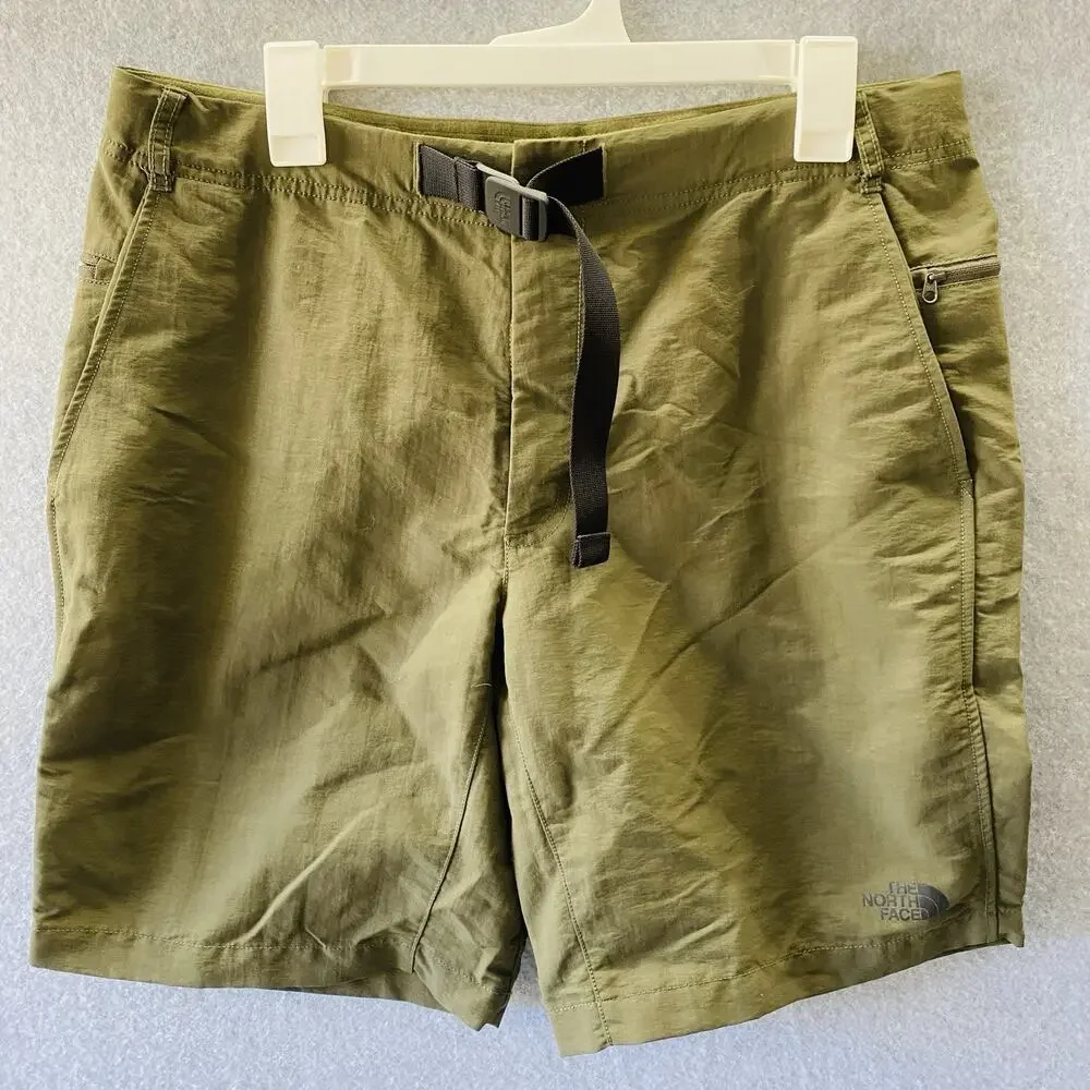 The North Face Shorts Men's Size 34 Paramount Trail Dark Olive Green belted